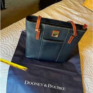 Dooney & Bourke Navy Leather Tote